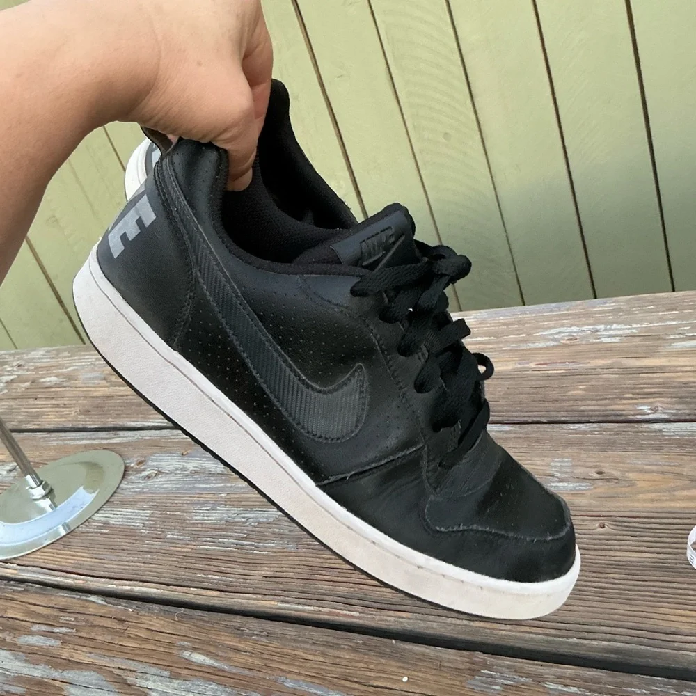 Nike Big Kids Court Borough Low EP Casual Sneakers Shoes Black Size 7Y